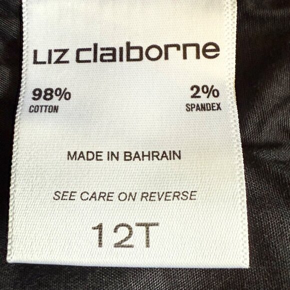 Liz Claiborne Women's Stretch Classic Navy Chino Pants 12 Tall NWT - Picture 6 of 11